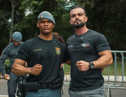 Alunos aprovados na PM-SP no dia da formatura