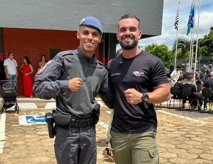 Alunos aprovados na PM-SP no dia da formatura